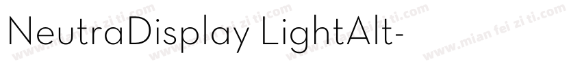 NeutraDisplay LightAlt字体转换